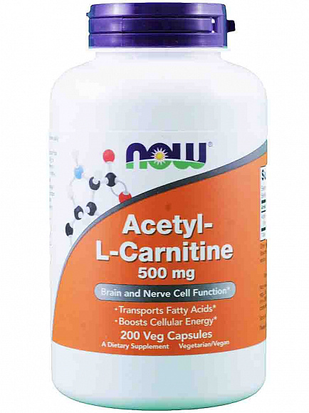 Now Acetyl L-Carnitine (ацетил Л-карнитин) 50 кап. 100 мг.